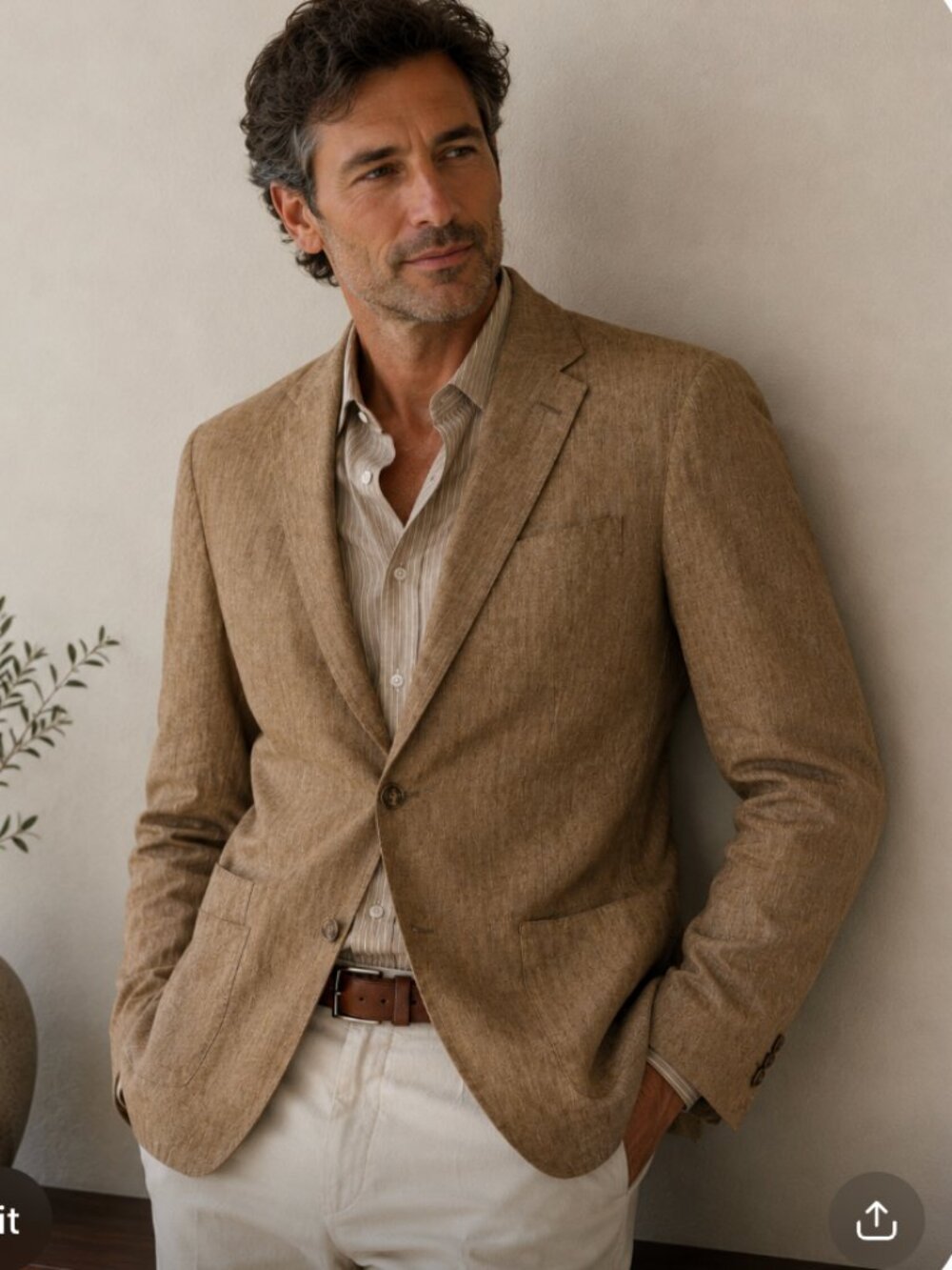 Hart Schaffner Marx Linen Sportcoat 42R